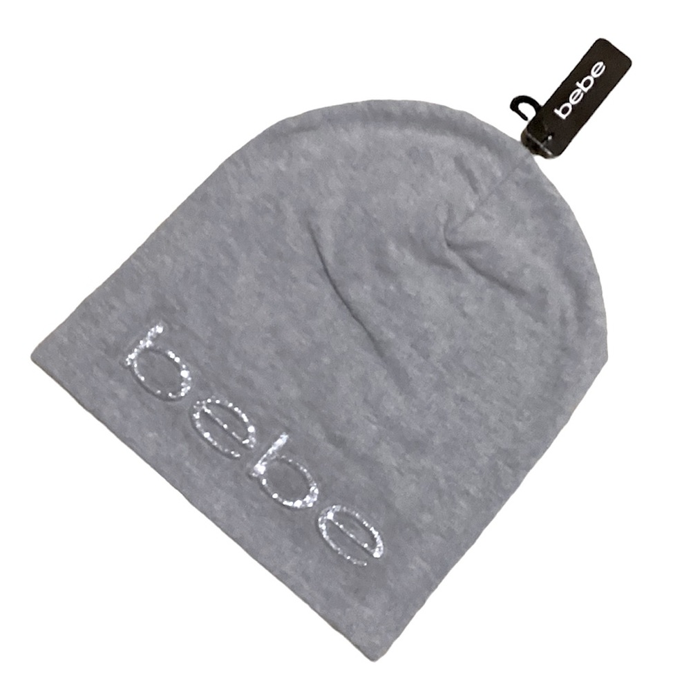 🆕🔥BEBE BRAND STYLISH&CHIC&TRENDY FITTED BEANIE BEAUTIFUL LOGO SPARKLING NWT!! - Picture 7 of 7